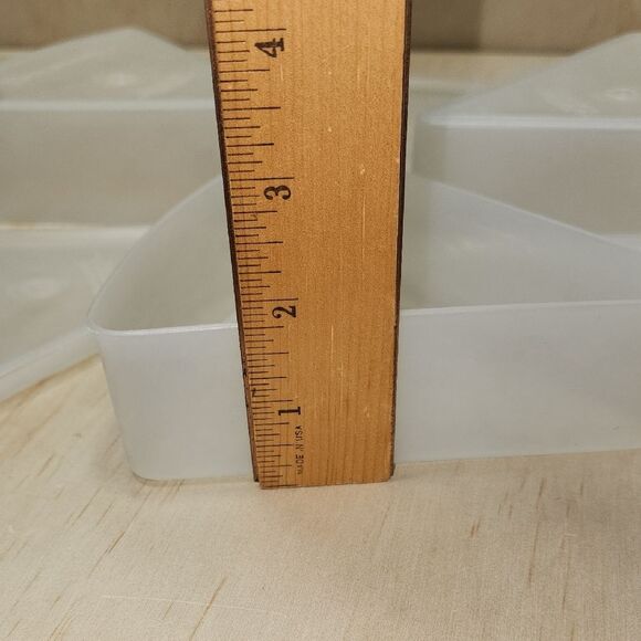 Tupperware 269-18 3 White Food Storage Pie Desset Container Vintage - Picture 7 of 8